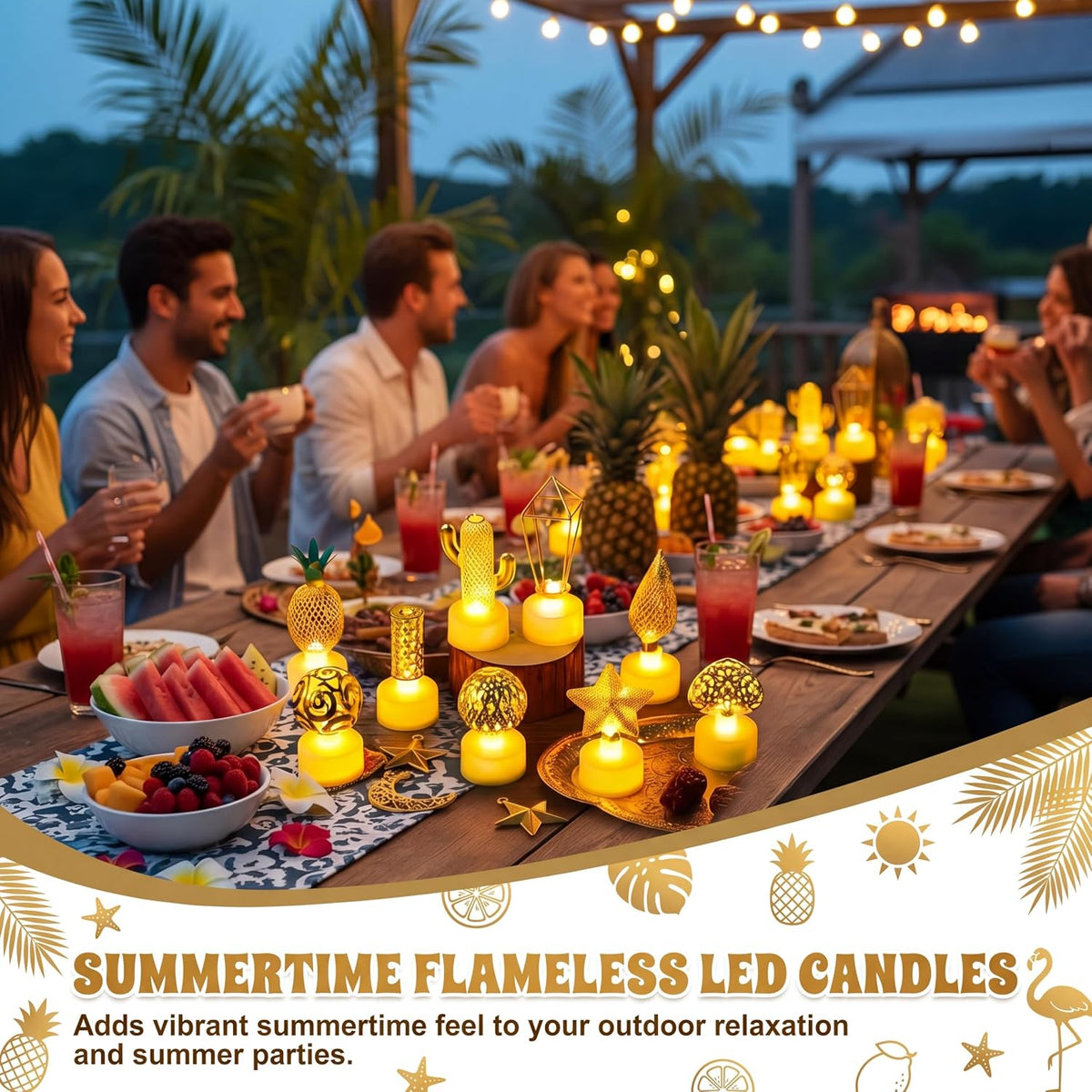 15 Pcs Mini Tea Lights Battery Operated LED Candles Islamic Gifts
