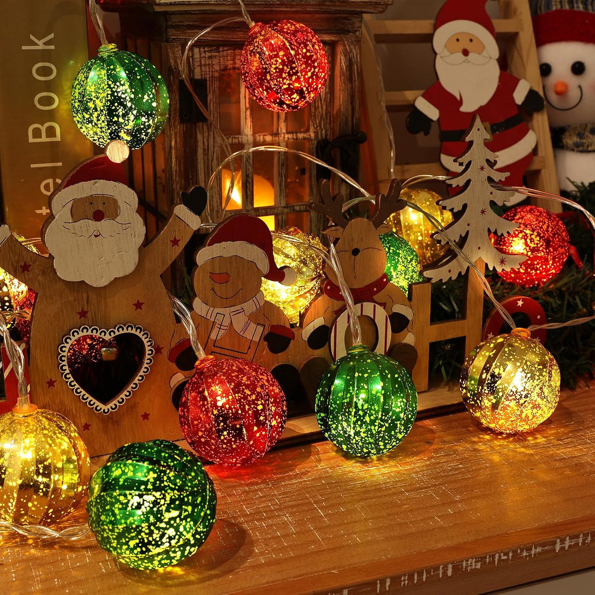 Battery Operated Christmas Light 13.5Ft 20 LED with Timer & 8 Modes