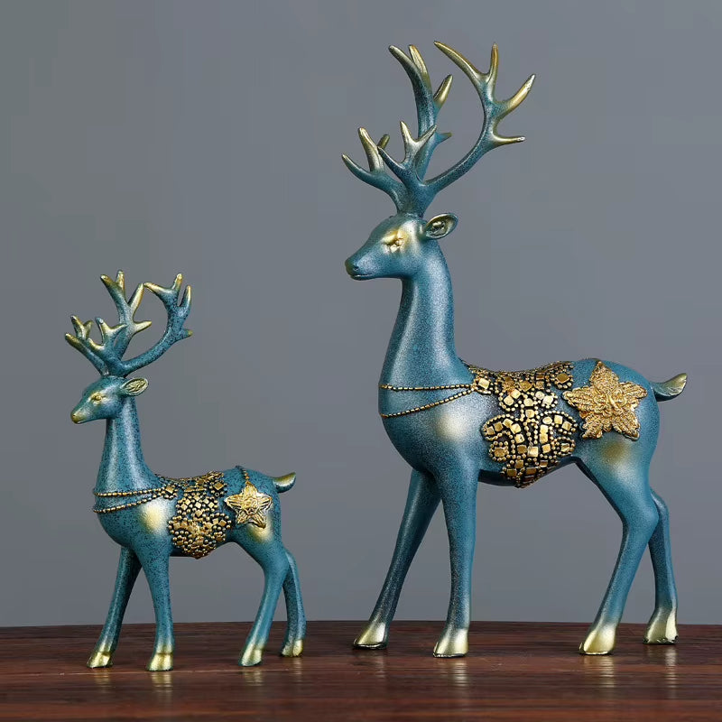 Nordic Home Decoration Deer Head Resin Statue Figurine Home Decor Statues Accessories/Modern Sculpture Beelden Decoratie Art