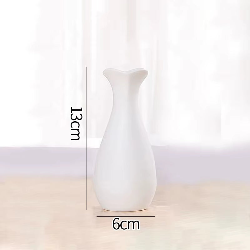 White Ceramic Vases Nordic Decorative Vasen Ornaments Home Living Room Decor Flower Arrangements Sketching Props Desktop Decor