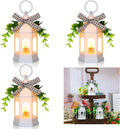 3 Pcs Farmhouse Mini Lanterns for Centerpieces Tiered Tray Decor, White