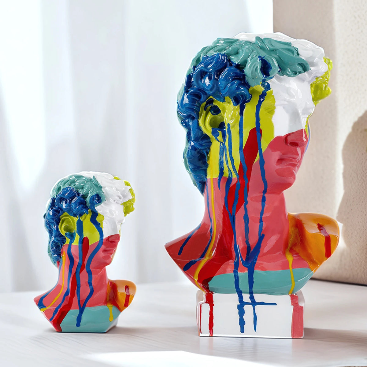 European Home Decoration David Head Resinstatues Statues Home Decor Modern Abstract Art Bust Sculpture Art Sketch Practice