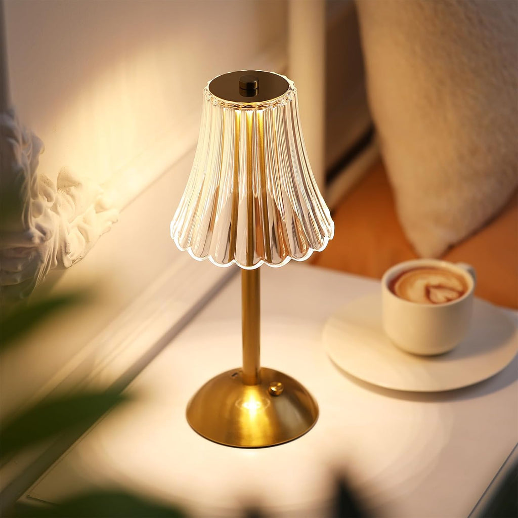 1 Pcs Cordless Table Lamp LED Touch, Gold, Rose Style
