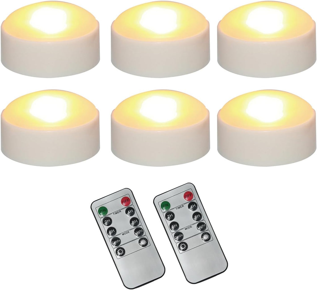 6 Halloween Battery LED Jack-O-Lantern Pumpkin Lights with Remote White